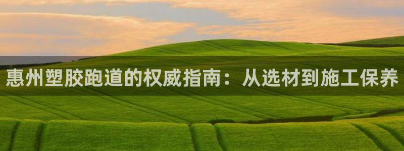 333814红足1世：惠州塑胶跑道的权威指南：从选材到施工保养