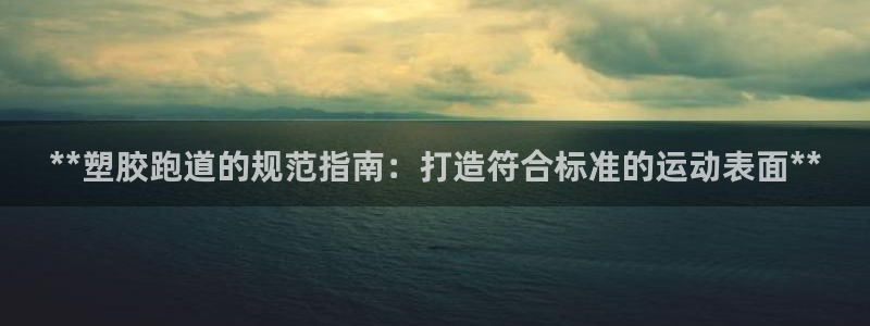 红足1世足球网址：**塑胶跑道的规范指南：打造符合标准的运动表面**